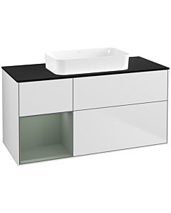 Villeroy und Boch Finion Villeroy und Boch Finion F702GMMT 120x60.3x50.1cm, shelf left Olive Matt Lacquer , white matt lacquer