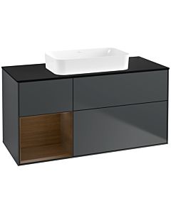 Villeroy und Boch Finion Villeroy und Boch Finion F702GNHG 120x60.3x50.1cm, shelf left Walnut veneer, Midnight Blue Matt Lacquer