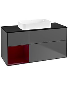 Villeroy und Boch Finion Villeroy und Boch Finion F702HBGK 120x60.3x50.1cm, shelf left Peony , anthracite matt