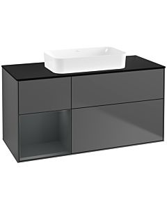 Villeroy und Boch Finion Villeroy und Boch F702HGGK 120x60.3x50.1cm, tablette gauche Midnight Blue Matt Lacquer , anthracite mat