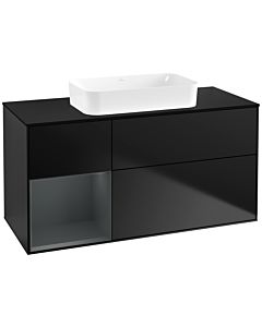 Villeroy und Boch Finion Villeroy und Boch Finion F702HGPD 120x60.3x50.1cm, shelf left Midnight Blue Matt Lacquer , black matt lacquer