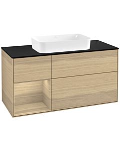 Villeroy und Boch Finion Villeroy und Boch F702PCPC 120x60.3x50.1cm, étagère à gauche Oak Veneer , Oak Veneer