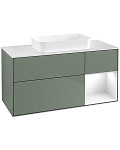 Villeroy und Boch Finion Villeroy und Boch Finion F711GFGM 120x60.3x50.1cm, shelf right Glossy white lacquer, Olive Matt Lacquer