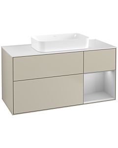 Villeroy und Boch Finion Villeroy und Boch F711GJHH 120x60.3x50.1cm, étagère à droite gris clair mat, Sand Matt Lacquer