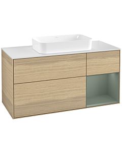 Villeroy und Boch Finion Villeroy und Boch Finion F711GMPC 120x60.3x50.1cm, shelf right Olive Matt Lacquer , Oak Veneer