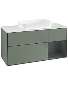 Villeroy und Boch Finion Villeroy und Boch Finion F711HGGM 120x60.3x50.1cm, shelf on the right Midnight Blue Matt Lacquer , Olive Matt Lacquer