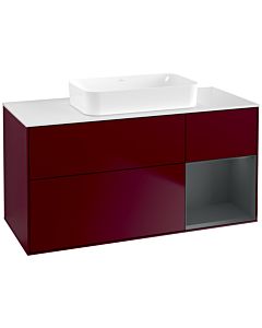 Villeroy und Boch Finion Villeroy und Boch Finion F711HGHB 120x60.3x50.1cm, shelf right Midnight Blue Matt Lacquer , Peony Matt