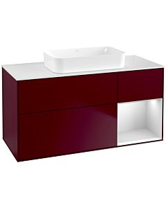 Villeroy und Boch Finion Villeroy und Boch F711MTHB 120x60.3x50.1cm, étagère à droite laqué blanc mat, Peony Matt