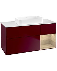 Villeroy und Boch Finion Villeroy und Boch F711PCHB 120x60.3x50.1cm, étagère à droite Oak Veneer , Peony Matt