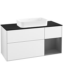 Villeroy und Boch Finion Villeroy und Boch Finion F712GKGF 120x60.3x50.1cm, shelf on the right anthracite matt, glossy white lacquer