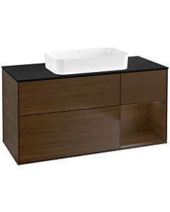 Villeroy und Boch Finion Villeroy und Boch F712GNGN 120x60,3x50,1cm, étagère droite placage noyer, placage noyer