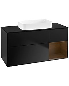 Villeroy und Boch Finion Villeroy und Boch Finion F712GNPD 120x60.3x50.1cm, shelf on the right walnut veneer, black matt lacquer