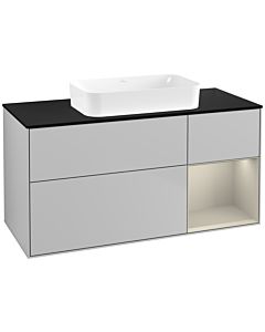 Villeroy und Boch Finion Villeroy und Boch F712HHGJ 120x60.3x50.1cm, étagère à droite Sand mat, gris clair mat