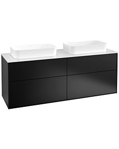 Villeroy und Boch Finion Villeroy und Boch F72100PD 160x60.3x50.1cm, verre White Matt , laqué noir mat