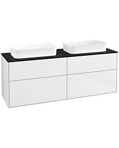 Villeroy und Boch Finion Villeroy und Boch F72200GF 160x60.3x50.1cm, verre noir mat, laqué blanc brillant