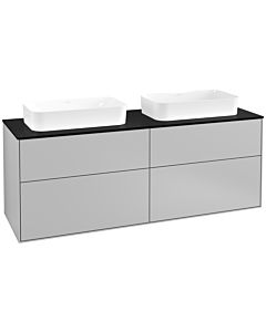 Villeroy und Boch Finion Villeroy und Boch F72200GJ 160x60.3x50.1cm, verre noir mat, gris clair mat