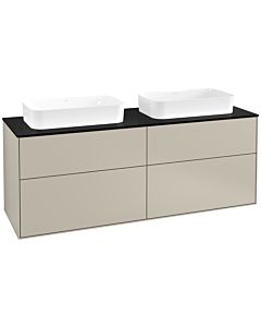 Villeroy und Boch Finion Villeroy und Boch F72200HH 160x60.3x50.1cm, Glass Black Matt, Sand Matt Lacquer