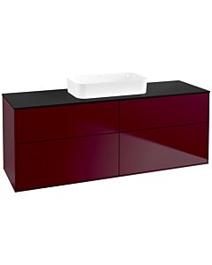 Villeroy und Boch Finion Villeroy und Boch Finion F73200HB 160x60.3x50.1cm, Glass Black Matt, Peony Matt