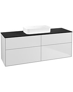 Villeroy und Boch Finion Villeroy und Boch F73200MT 160x60.3x50.1cm, verre noir mat, laqué blanc mat