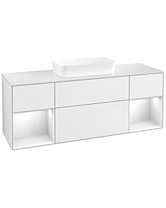 Villeroy und Boch Finion Villeroy und Boch F741GFGF 160x60.3x50.1cm, étagères laqué blanc brillant, laqué blanc brillant