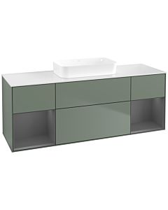 Villeroy und Boch Finion Villeroy und Boch Finion F741GKGM 160x60.3x50.1cm, shelves anthracite matt lacquer, Olive Matt Lacquer