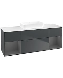 Villeroy und Boch Finion Villeroy und Boch F741GKHG 160x60.3x50.1cm, étagères Laque anthracite mate, Midnight Blue Matt Lacquer