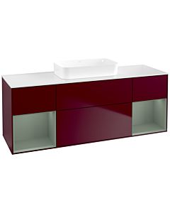 Villeroy und Boch Finion Villeroy und Boch F741GMHB 160x60.3x50.1cm, étagères laqué olive mat, Peony Matt