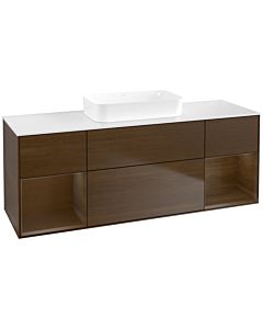 Villeroy und Boch Finion Waschtischunterschrank F741GNGN 160x60,3x50,1cm, Regale Walnut veneer, Walnut veneer