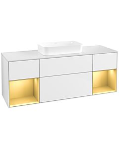 Villeroy und Boch Finion Villeroy und Boch Finion F741HFGF 160x60.3x50.1cm, shelves gold matt lacquer, glossy white lacquer