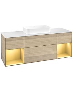 Villeroy und Boch Finion Villeroy und Boch Finion F741HFPC 160x60.3x50.1cm, shelves gold matt lacquer, Oak Veneer