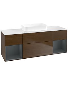 Villeroy und Boch Finion Villeroy und Boch Finion F741HGGN 160x60.3x50.1cm, shelves midnight matt lacquer, walnut veneer