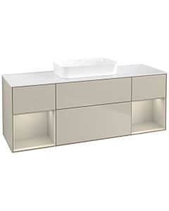 Villeroy und Boch Finion Villeroy und Boch F741HHHH 160x60.3x50.1cm, étagères laqué sable sable, Sand Matt Lacquer