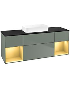 Villeroy und Boch Finion Villeroy und Boch Finion F742HFGM 160x60.3x50.1cm, shelves gold matt lacquer, Olive Matt Lacquer