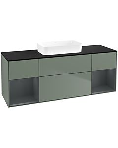 Villeroy und Boch Finion Villeroy und Boch Finion F742HGGM 160x60.3x50.1cm, shelves midnight matt lacquer, Olive Matt Lacquer