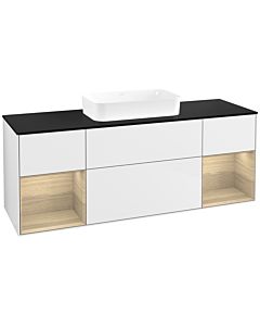 Villeroy und Boch Finion Villeroy und Boch F742PCGF 160x60.3x50.1cm, étagères Oak Veneer , laqué blanc brillant