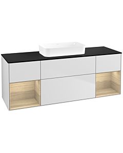 Villeroy und Boch Finion Waschtischunterschrank F742PCMT 160x60,3x50,1cm, Regale Oak Veneer, White matt lacquer