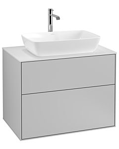 Villeroy und Boch Finion Waschtischunterschrank F75100GJ 80x60,3cm, Abdeckplatte white matt, Light grey matt