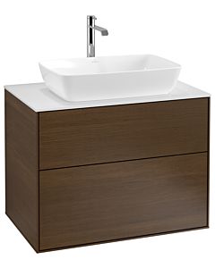 Villeroy und Boch Finion Villeroy und Boch F75100GN 80x60.3cm, plaque de finition blanc mat, placage noyer