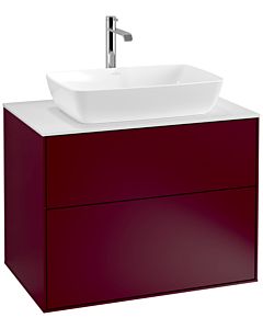 Villeroy und Boch Finion Waschtischunterschrank F75100HB 80x60,3cm, Abdeckplatte white matt, Peony Matt