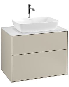 Villeroy und Boch Finion F75100HH 80x60,3cm, plaque de recouvrement blanc mat, Sand Matt Lacquer