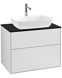 Villeroy und Boch Finion Villeroy und Boch F75200MT 80x60,3cm, plaque de recouvrement noir mat, laqué blanc mat