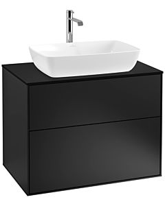 Villeroy und Boch Finion Villeroy und Boch F75200PD 80x60.3cm, plaque de finition noir mat, laqué noir mat