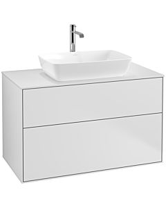 Villeroy und Boch Finion Waschtischunterschrank F76100MT 100x60,3cm, Abdeckplatte white matt, White matt lacquer
