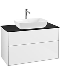 Villeroy und Boch Finion Villeroy und Boch Finion F76200GF 100x60.3cm, cover plate black matt, glossy white lacquer