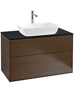 Villeroy und Boch Finion Villeroy und Boch Finion F76200GN 100x60.3cm, cover plate black matt, walnut veneer