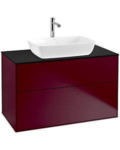 Villeroy und Boch Finion Villeroy und Boch F76200HB 100x60,3cm, plaque de finition noir mat, Peony Matt