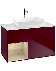 Villeroy und Boch Finion Villeroy und Boch Finion F771PCHB 100cm, cover plate white matt, shelves Oak Veneer , Peony Matt