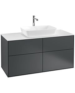 Villeroy und Boch Finion Waschtischunterschrank F79100HG 120x60,3cm, Abdeckplatte white matt, Midnight Blue Matt Lacquer