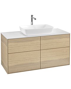 Villeroy und Boch Finion Villeroy und Boch F79100PC 120x60,3cm, plaque de finition blanc mat, Oak Veneer