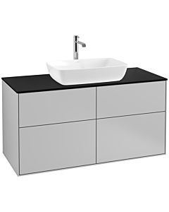 Villeroy und Boch Finion Waschtischunterschrank F79200GJ 120x60,3cm, Abdeckplatte black matt, Light grey matt